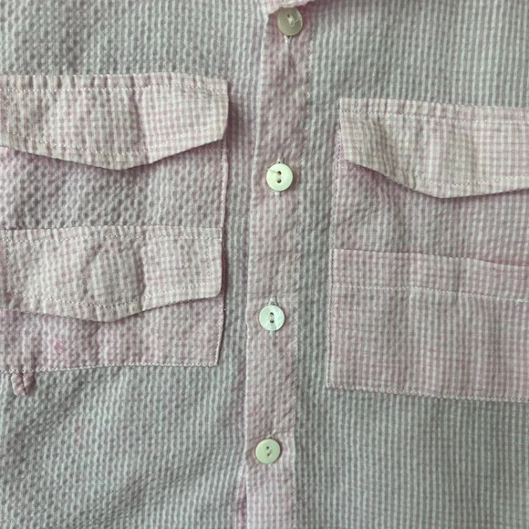 Cecil & Lou seersucker toddler girls fishing shirt button down short sleeve - Picture 2 of 6